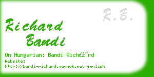 richard bandi business card